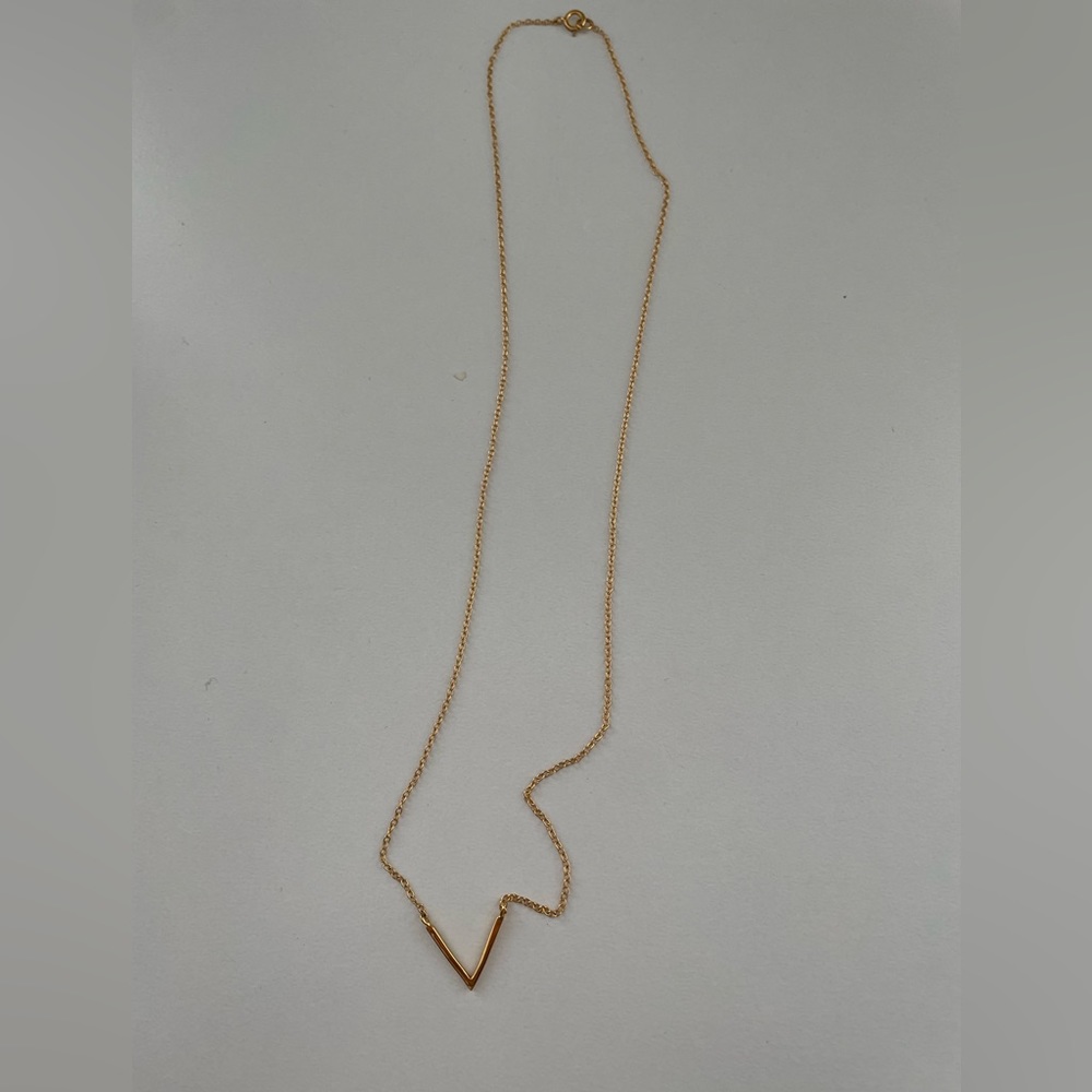 WORN ONCD Gold V necklace